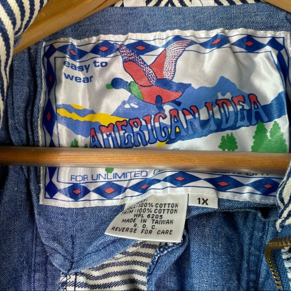 Vintage America Idea Acid Wash Denim Jacket - Picture 4 of 9